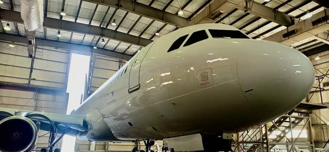 Aircraft engine and airframe inspection during scheduled maintenance